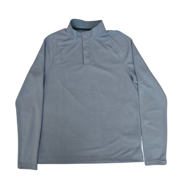 Rhone Clubhouse Pullover Long Sleeve Polo Shirt, Misty Blue Men's Size Small NWT - Picture 2 of 10